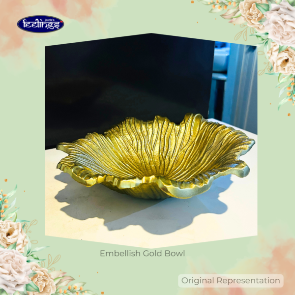 Embellished Gold Bowl - Image 4